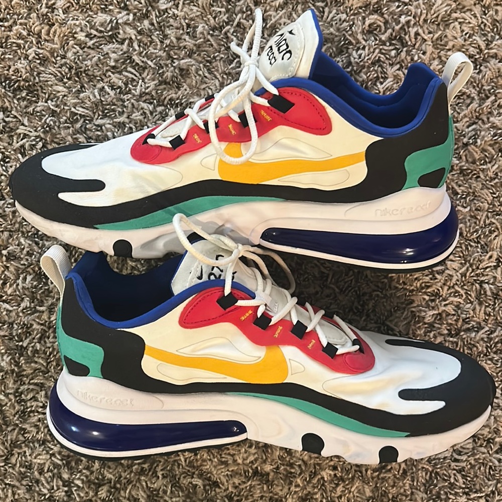 Nike Air Max 270 Bauhaus - Size 11.5 - White, Black, Green, Yellow, Blue